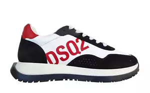 DSQUARED2 Herren Schuhe Sneaker RUNNING M1296 Weiß Rot - Bild 1 von 6