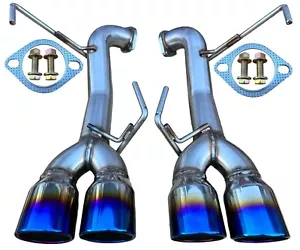 Quad Tip Stainless Axle Back Exhaust for 2015-21 WRX 2.0L FA20F & STi 2.5L EJ257 - Picture 1 of 3