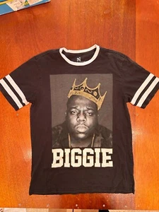 Very good Black Gold Notorious B.I.G. Biggie Smalls T-shirt Mens L NY label - Picture 1 of 6