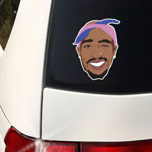 Tupac Shakur Charicature Indoor/Outdoor Decal Hip Hop legend Sticker - Picture 1 of 6