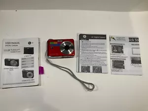 GE Smart Series A835 8.0MP 3x Zoom Digital Camera Red Mint Condition Tested - Picture 1 of 6