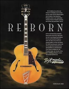 Guitarra eléctrica D'Angelico Masterbuilt Excel reedición 2013 impresión de anuncio NAMM - Imagen 1 de 3