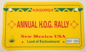Albuquerque Annual Hog Rally License Plate Ad (B5A/JSF6) New Mexico May 1994 - Picture 1 of 6