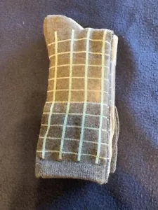 Crew Socks 3-Pack: dark gray & mint checkers; solid light gray, solid dark gray - Picture 1 of 3