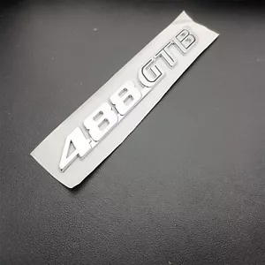 Emblema insignia plata cromo guión trasero Ferrari 488 GTB - Imagen 1 de 3