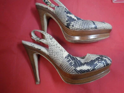 Туфли-лодочки на каблуках PFR Joan & David Soraya Snake Stacked на деревянной платформе 7,5 М - Изображение 1 из 4