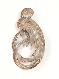 Vt 800 Silver Peacock Ornamental Bird Brooch Pin - Picture 1 of 7