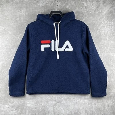Sudadera con capucha azul mediana para mujer Fila Caroline Sherpa Foto 1 de 4