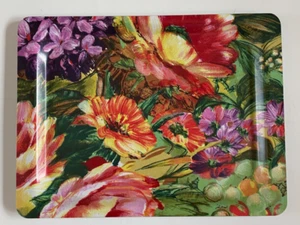 PLATEX Serviertablett, 13" x 10", Made in France, Blumenmuster, Qualitätstablett - Bild 1 von 9