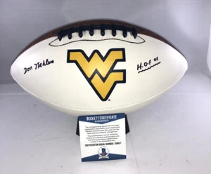 DON NEHLEN SIGNED WEST VIRGINIA MOUNTAINEERS FOOTBALL BECKETT BAS W/ “HOF 05” - Picture 1 of 5