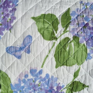 Trapunta King Lillian August Fattoria Francese 3pz 100% COTONE Viola Farfalla - Foto 1 di 12