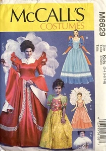 McCall’s Costumes M6629 Women’s Girls Fairy Tale Dress Pattern Size 3-8 Uncut - Picture 1 of 2
