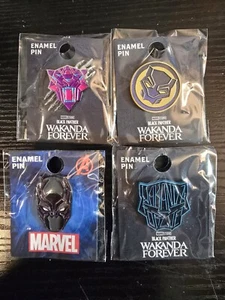Black Panther Wakanda Forever World Of Wakanda MarvelAvengers Disney 4 Pins - Picture 1 of 5