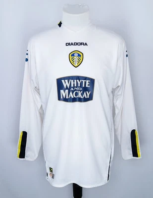 LEEDS UNITED FC 2004-05 LONG SLEEVES HOME SHIRT S - MAILLOT DIADORA VINTAGE - Photo 1/4
