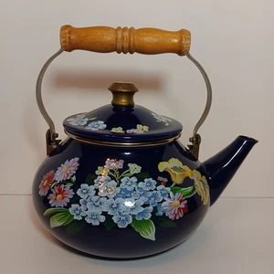 1983 GAILSTYN-SUTTON "Flower Garden" Vintage Emaille Geschirr Teekanne Holzgriff... - Bild 1 von 6