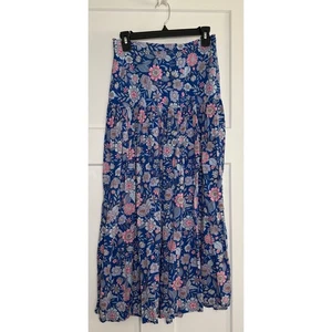 Abel the Label Anthropologie Bluebell Floral Maxi Skirt Size MEDIUM - Picture 1 of 9