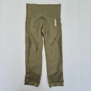 GYMSHARK Leggings Small Grün Damen Logo Crop - Bild 1 von 13