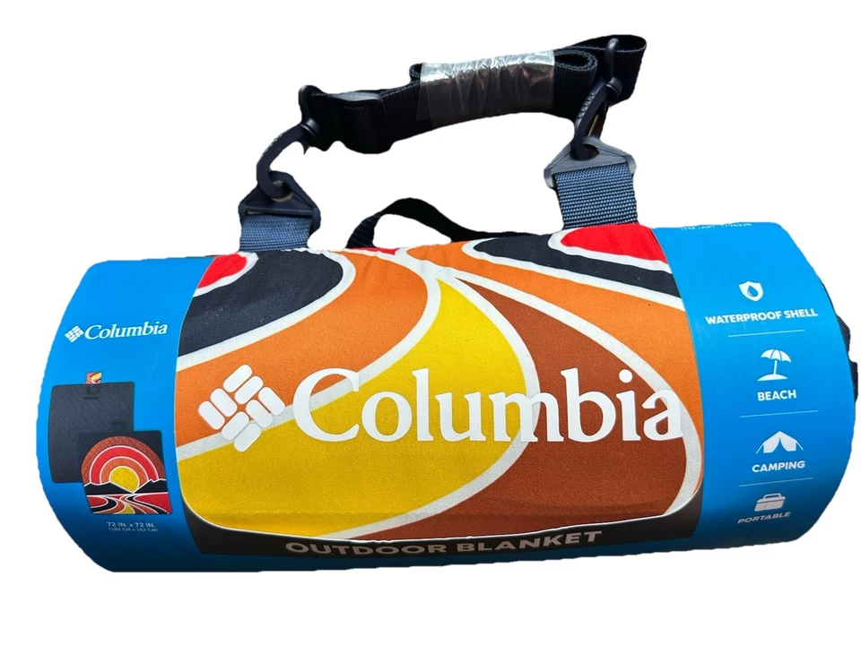 Columbia Outdoor Blanket 72" " Multi-Color Portable Waterproof Beach Camping