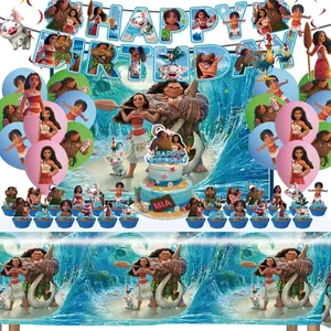 Moana Birthday Party Supplies, Birthday Party Decorations Set Include Banner, Ba - Bild 1 von 5