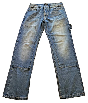 Boohoo MAN Y2K Button Fly Baggy Fit Double Knee Denim Carpenter Jeans Size 30/30 - Image 1 of 4