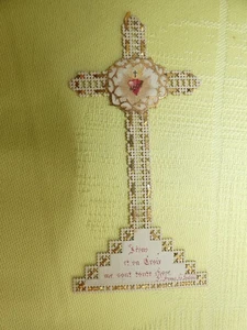 image pieuse canivet  sacré coeur jesus et sa croix - Picture 1 of 1