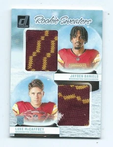 Maglioni doppio Rookie 2024 Donruss-Jayden Daniels/Luke McCaffrey - Washington - Foto 1 di 1