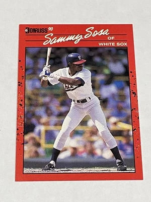 1990 Donruss Baseball #489 - Sammy Sosa RC - Chicago White Sox - Image 1 of 2