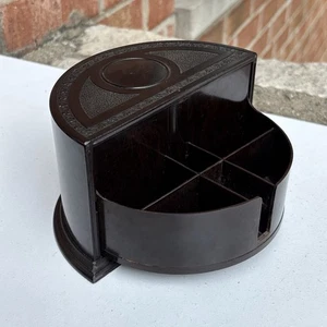 Antiguo Dispensador de Cigarrillos Giratorio Art Deco Vintage Bandeja Roto Humidor - Imagen 1 de 18