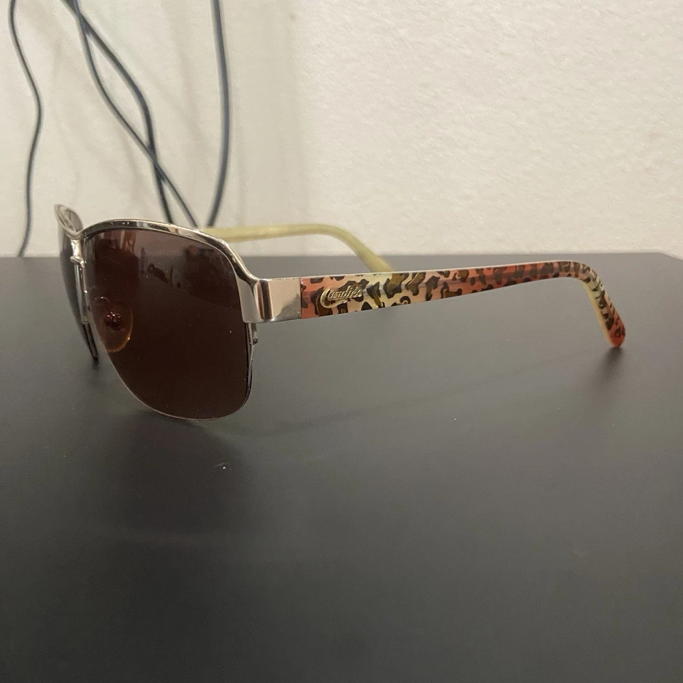 Candies Women's Oversized Sunglasses Metal Leopard Frame Polarized Lens — 第 1/4 张图片