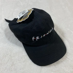 Cappello Berretto Baseball Ricamato Y2K Friends TV Show Preppy Nero Regolabile - Foto 1 di 6