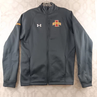 Iowa State Sweatshirt Mens Small Black Full Zip Under Armour - Image 1 of 4