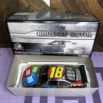 #18 Kyle Busch M&M's 2009 Camry Brushed Metal 1:24 Scale Stock Car w/ Box RARE - Image 1 of 4