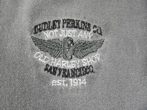 Harley Davidson Dudley Perkins Co Not Just Any Old Harley Shop SF Large Polo - Picture 1 of 6