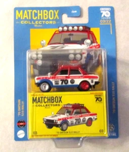 Matchbox Collettore 70 anni '70 DATSUN 510 RALLY ~ #03/22 ~ NUOVO CON SCATOLA - Foto 1 di 1