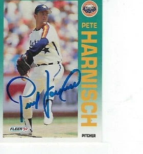 PETE HARNISCH SIGNED 1992 FLEER #435- HOUSTON ASTROS - Picture 1 of 1