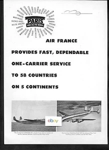 AIR FRANCE 1946 ONE CARRIER TO 58 COUNTRIES 5 CONTINENTS LATECOERE 631 AD - Bild 1 von 1