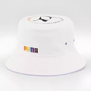 PUMA Pride Bucket Hat 023425-01 Puma White-Light Lavender - Picture 1 of 3