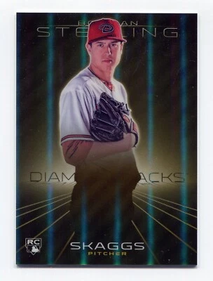 2013 Bowman Sterling Gold Refractor Tyler Skaggs #1 #D 45/50 RC JERSEY NUMBER - Image 1 of 2