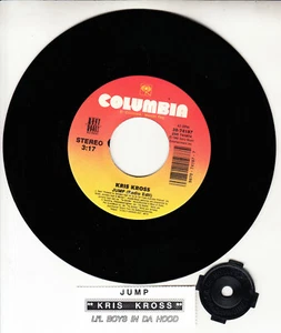 KRIS KROSS Jump 1992 7" 45 rpm vinyl record + juke box title strip  RARE! - Picture 1 of 1