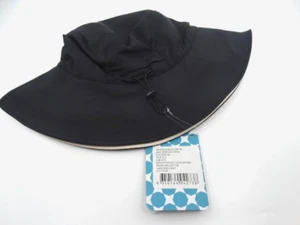 NEW! SOLBARI Wide Brim Beach Hat , UPF +50 Black/Beige, One Size,PO 251873 ($65) - Picture 1 of 4