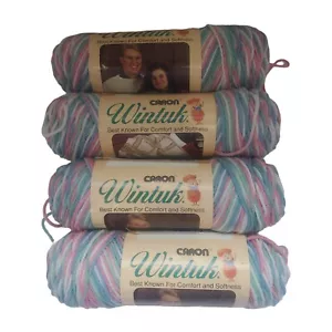 4 Wintuk 2 1/4 oz Color Vintage Skein 4 Ply Yarn 3514 Country Baby Ombre Lot New - Picture 1 of 4