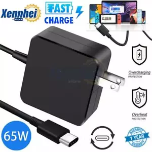 USB-C Type C Charger for Laptop Chromebook Tablet Phone 65w Universal Charge - Picture 1 of 13