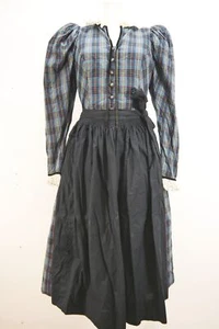 Rowe Dirndl Spitze langarm Puffärmel Vintage hochgeschlossen mit Schürze Gr.38 - Bild 1 von 8