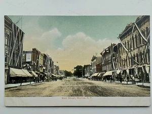 New York NY Medina Main Street Scene Postcard c1900s Ribbons Color Unposted - Picture 1 of 2