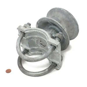 Rullo a sbalzo telaio cancello rotondo 4"" palo rotondo x 2 1/2"" per cancello scorrevole - Foto 1 di 3