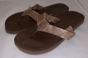 Mens Brown HAVAIANAS Leather Thong Flip Flops Sandals ~ US 9/10 / Eu 43/44 