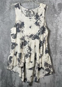 Blusa transparente para mujer Cato sin mangas alta baja blanca/gris talla 18/20 - Imagen 1 de 8