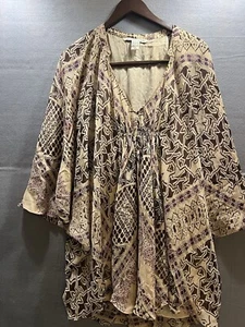 Diane von Furstenberg Kleid Damen Seide Kimono Ärmel Tunika Mini Gr. 4 - Bild 1 von 4