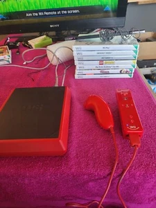Nintendo Wii Mini Console RVL-201 Red console with red motion plus controller - Picture 1 of 6