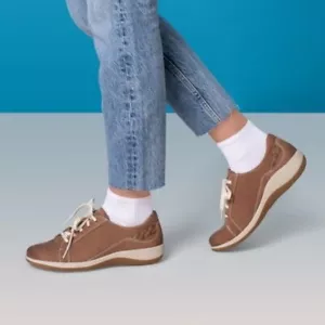 Aetrex Womens Dana Leather Comfort Sneakers Oxford shoes sz EUR 40 US 9-9.5 - Picture 1 of 11